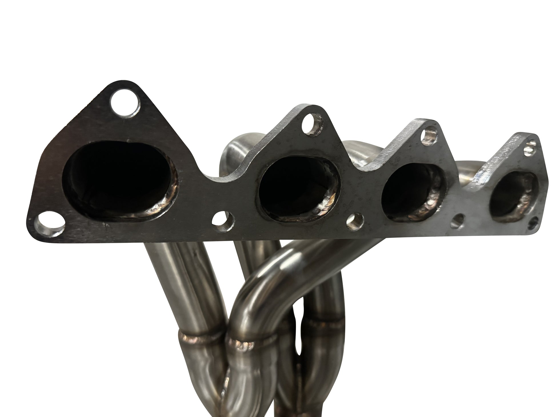 JackSpania Racing 2.5-inch header for Honda Prelude BB6 H22A exhaust parts, showcasing the polished metal construction.