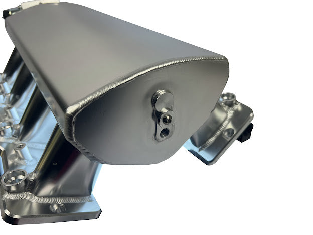 LS Low Profile Metal Intake Manifold for LS1, LS2, LS6 engines, fabricated by JackSpania Racing, with 92mm and 102mm cathedral ports
