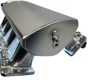 LS Low Profile Metal Intake Manifold for LS1, LS2, LS6 engines, fabricated by JackSpania Racing, with 92mm and 102mm cathedral ports