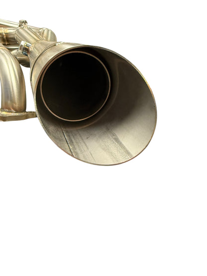 H Series 4-1 Megaphone Hood Exit Race Exit Header H22 H22A H23 H22A4 F20B H2B Honda Acura EG EK DC2 Civic