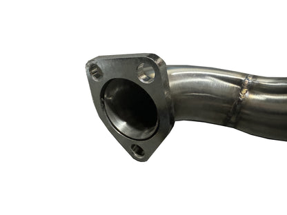JackSpania Racing J-Pipe 15-20 TLX FWD and 13-17 Accord V6 exhaust part showing metal pipe and connection points
