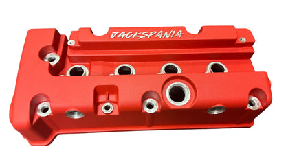Cast aluminum K Series vented valve cover baffle for Honda Acura K20 K24 engines, by Jack Spania Racing.