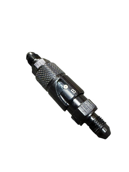 JackSpania Racing 3AN dry break quick release adapter for clutch and brake connector fitting, shown in a close-up view inside.