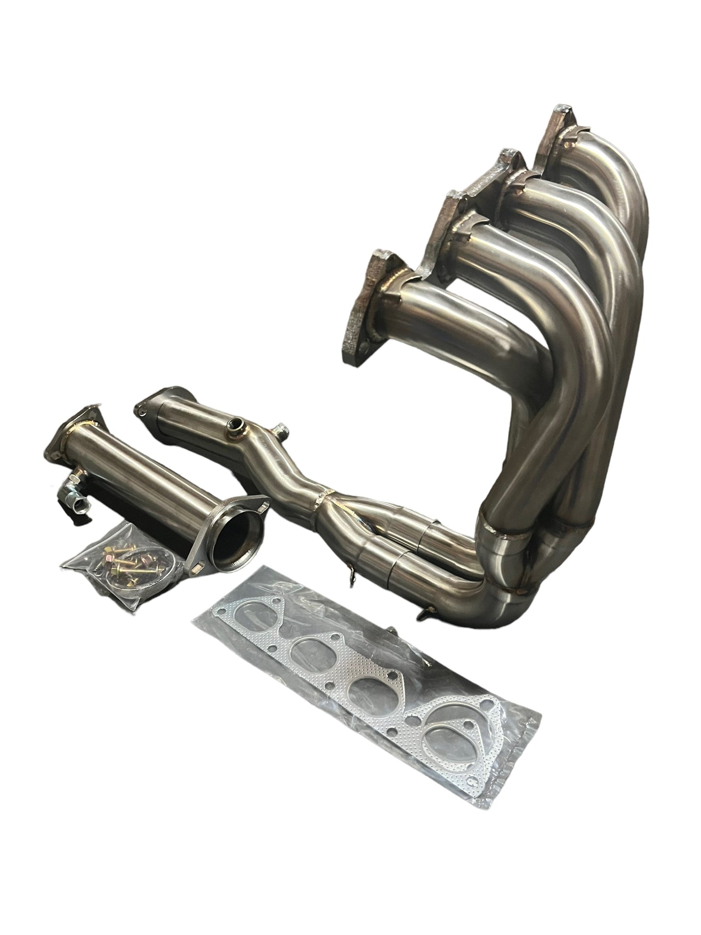 JackSpania Racing CRV RD1 TA Header for 1997-2001 B Series B16 B18 B20, stainless steel exhaust part with 2.5 to 3-inch diameter.