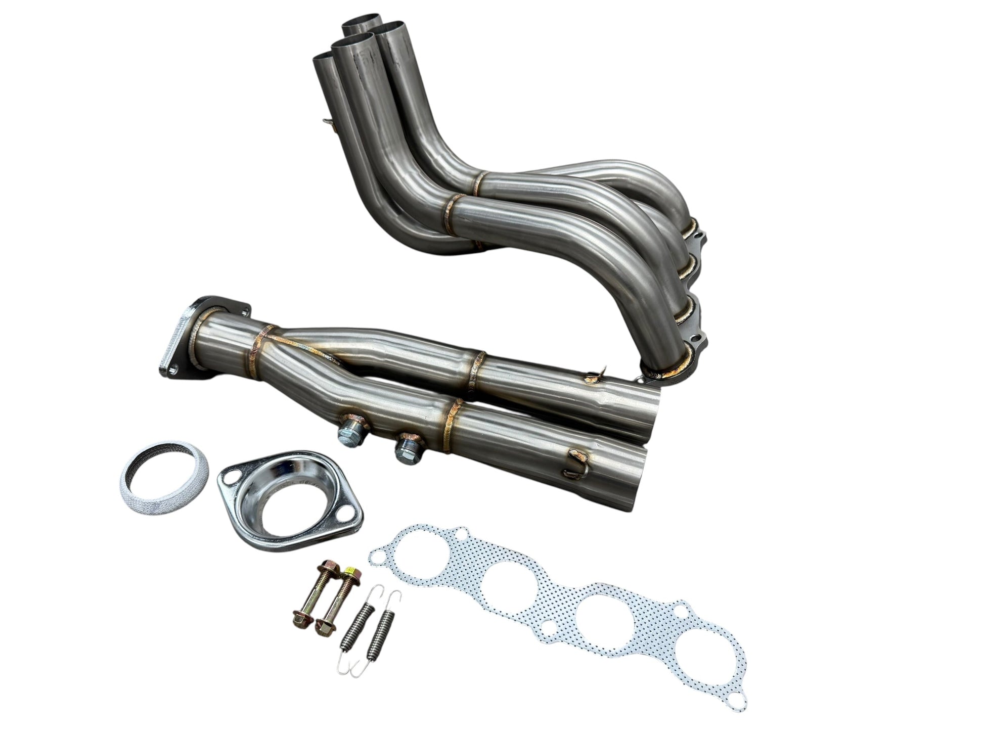 Jack Spania Racing K Swap K20 K24 exhaust header with 2-bolt, 4-2-1 Tri-Y design for EK, EG, DC2 Civic exhaust upgrade