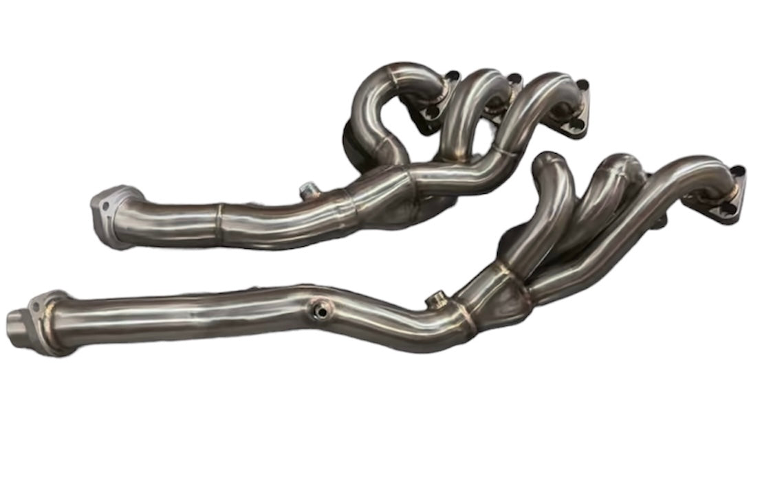 BMW E46 M3 S54 exhaust headers by JackSpania Racing, high-performance aftermarket headers for 2001-2006 3 Series.