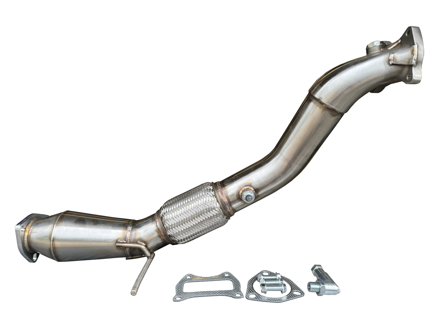 JackSpania Racing K Series Megaphone Header Downpipe for 2012-2015 Honda Civic Si and Acura ILX, cast bellmouth exhaust part