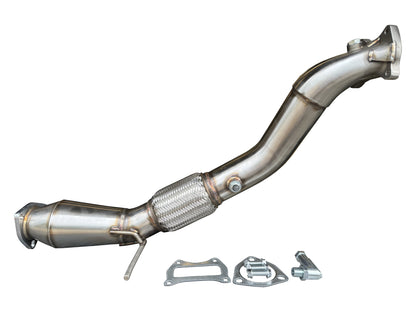 JackSpania Racing K Series Megaphone Header Downpipe for 2012-2015 Honda Civic Si and Acura ILX, cast bellmouth exhaust part