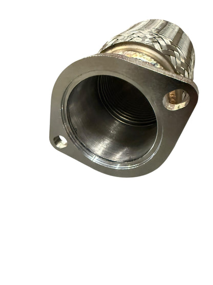 Ford Fiesta ST 3-inch downpipe by JackSpania Racing, made of 304 stainless steel, designed for 2014+ exhaust upgrade.