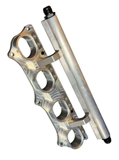 JackSpania Racing billet intake manifold adapter flange for B16, B18, K20, K24 engines with 4 or 8 injector ports.