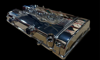 JackSpania Racing B Series vented valve cover baffle for Honda Acura B16 B18 VTEC DOHC engine with AN10 fitting.