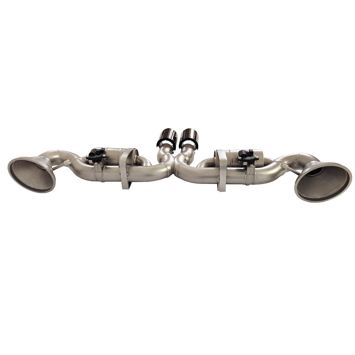 JackSpania Racing Porsche 911 GT3 GT3RS catback exhaust system with headers, featuring valved performance upgrade for 991 and 992 models.