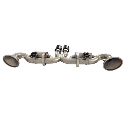 JackSpania Racing Porsche 911 GT3 GT3RS catback exhaust system with headers, featuring valved performance upgrade for 991 and 992 models.
