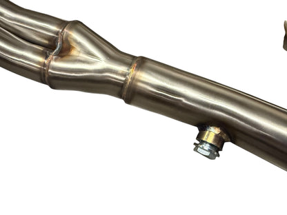 High flow BMW E82 E90 E91 E92 E93 exhaust headers by JackSpania Racing, cast metal with port details for N51 N52 engines.