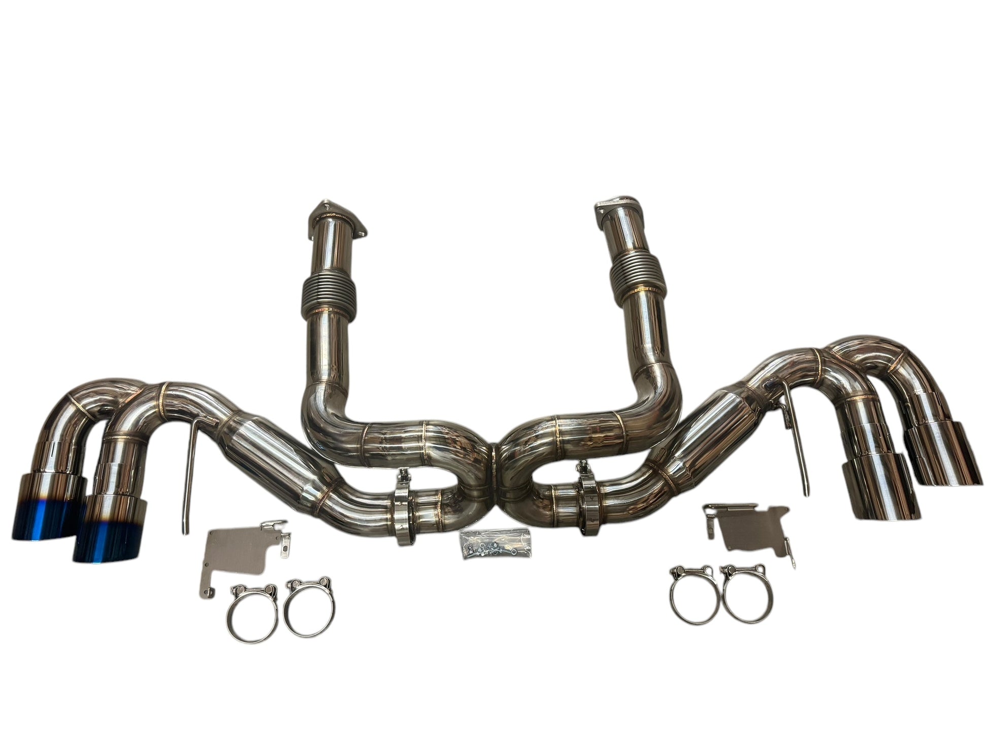 JackSpania Racing exhaust pipe for Chevrolet Corvette C8 2020+ 6.2L V8, 3-inch muffler pipe and catback exhaust system.