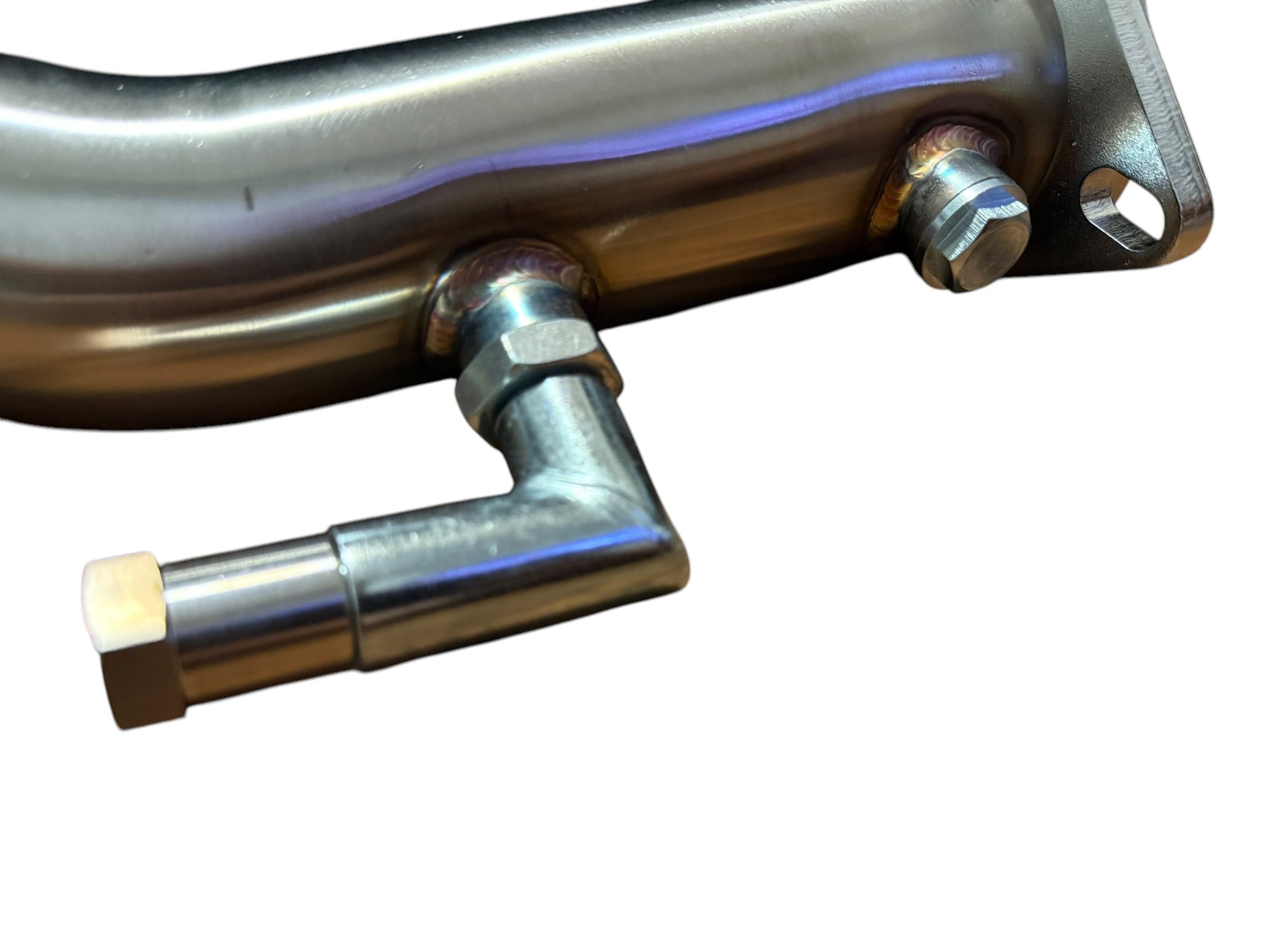 JackSpania Racing 2.5-inch bolt-on test pipe for Acura RSX Type S 2002-2006 exhaust parts, showing the metal pipe with flanges.