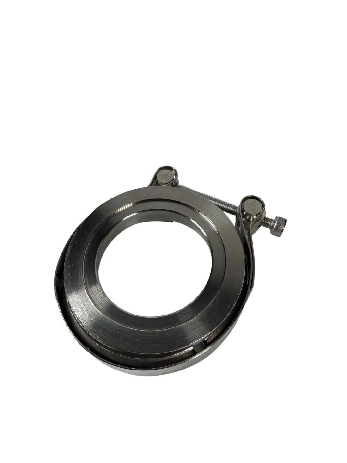 Jack Spania Racing 44mm external wastegate with MV-R V-band flange for turbocharger, engine performance parts, close-up view