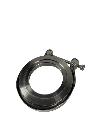 Jack Spania Racing 44mm external wastegate with MV-R V-band flange for turbocharger, engine performance parts, close-up view