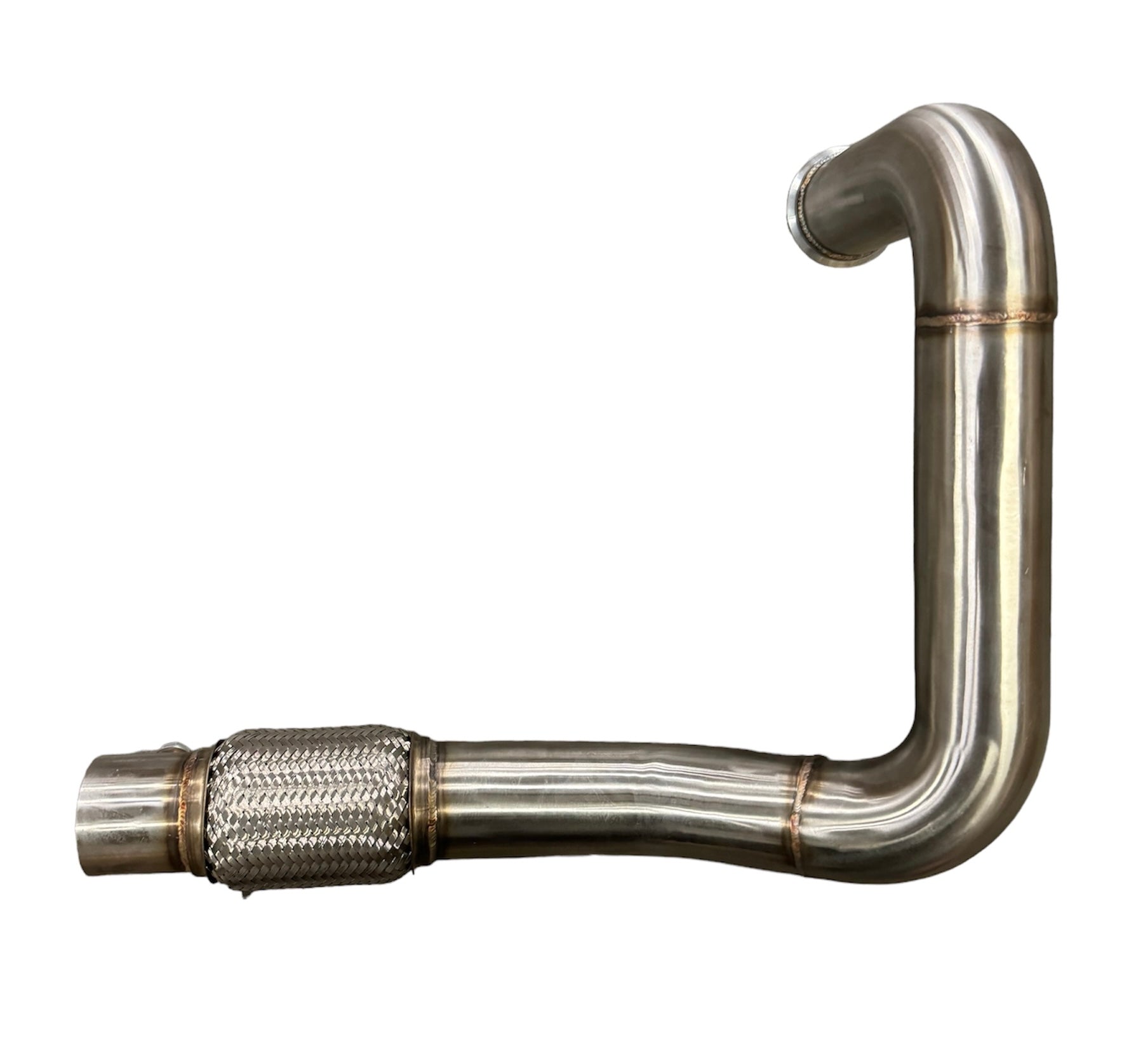 Jack Spania Racing B Series top mount turbo manifold downpipe for Honda Civic with 44mm 4-bolt V-band, compatible with GSR B16 B18 B20 engines