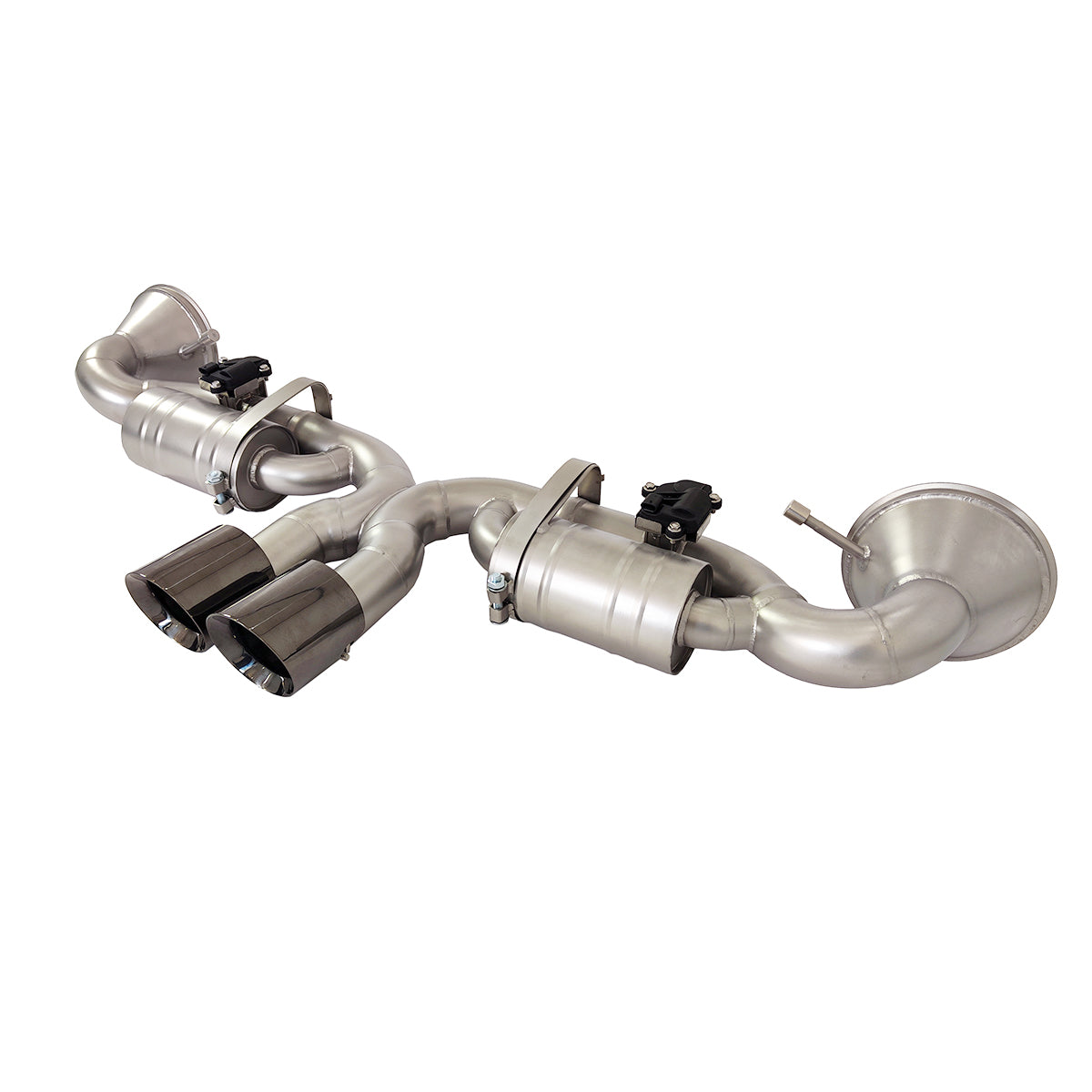 JackSpania Racing Porsche 911 GT3 GT3RS catback exhaust system with headers, featuring valved performance upgrade for 991 and 992 models.
