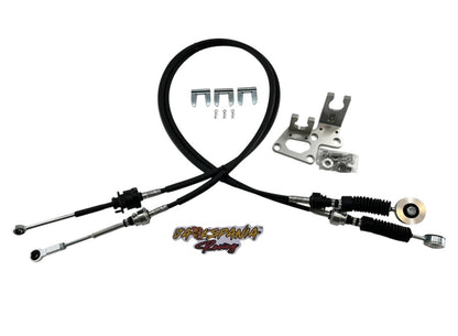 JackSpania Racing RSX shifter cables and linkage for K20, K24, and K-series K-Swap engines, OEM-style transmission parts.