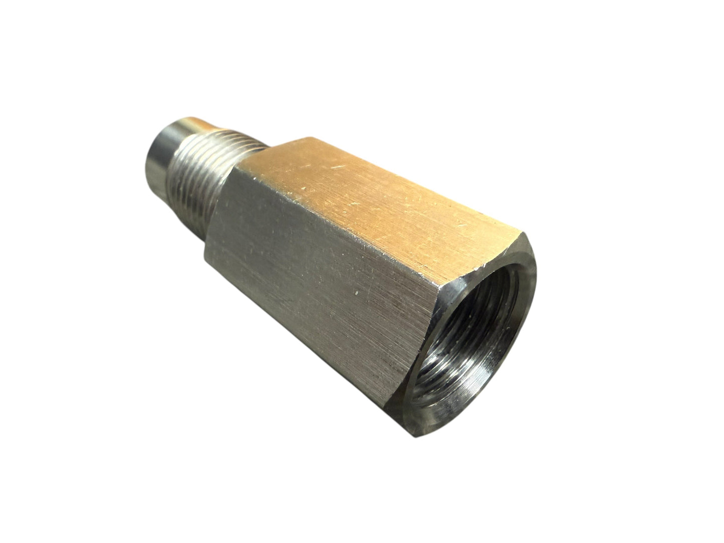 JackSpania Racing oxygen sensor M18 x 1.5 extender spacer adapter for catalytic converter and exhaust system, with CEL sensor bung.