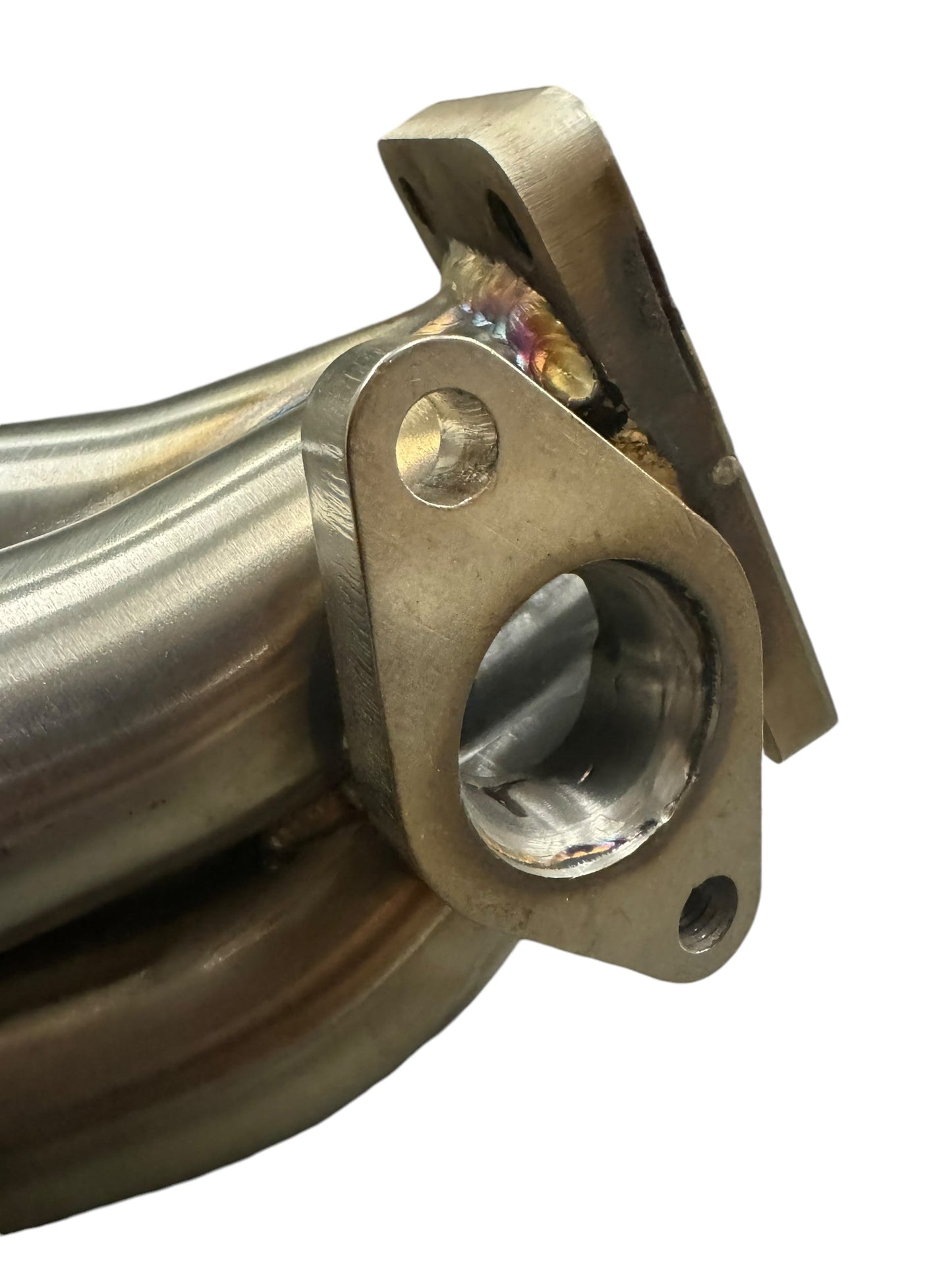 JackSpania Racing K Series K20 Civic Si turbo manifold with T3 downpipe, 2.5-inch dump tube, and 4-bolt exhaust connection.