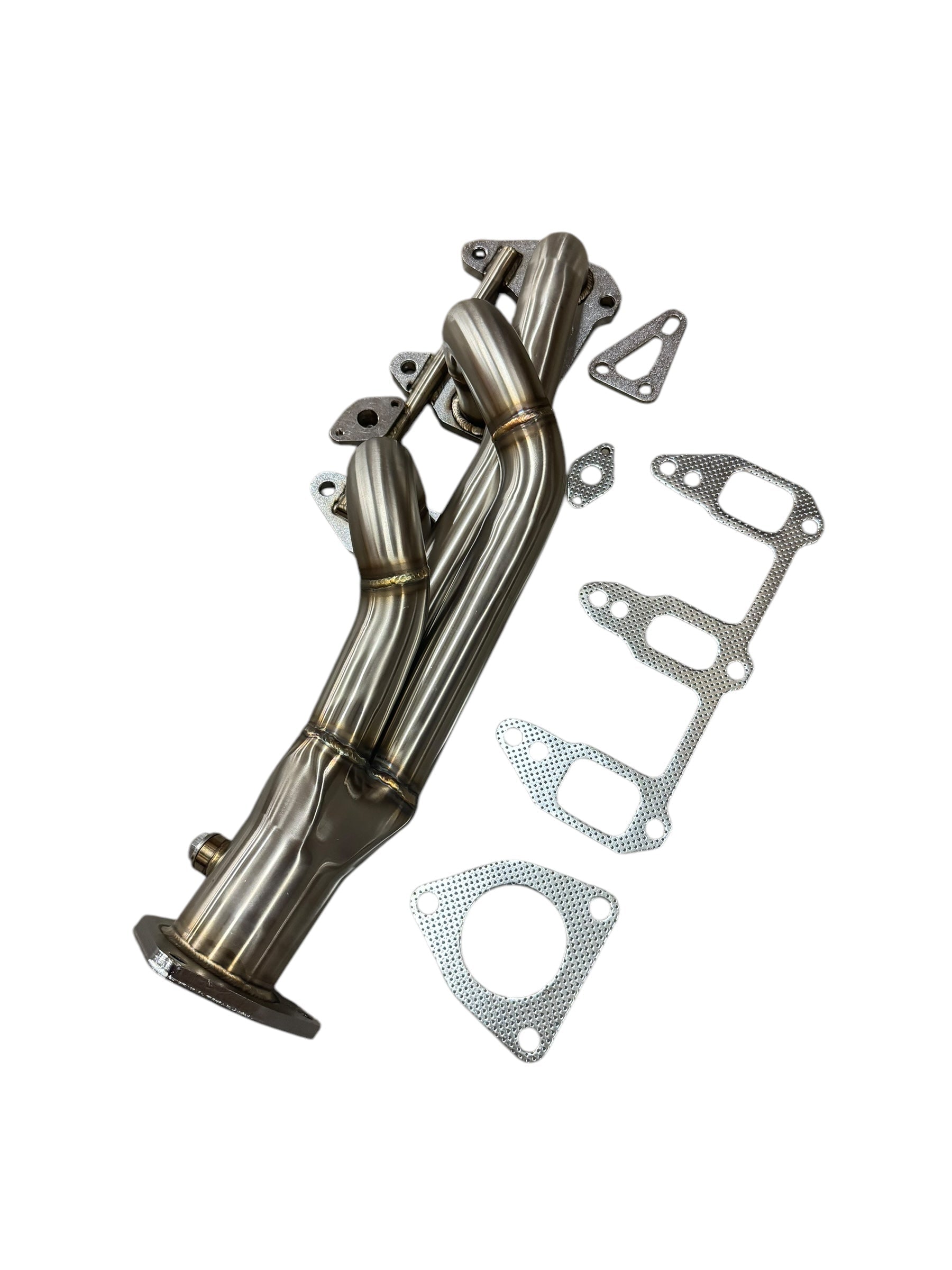 JackSpania Racing shorty 3-1 exhaust manifold header for Mazda RX-8 1.3L rotary SE3P 13B-MSP engine, shown in image.