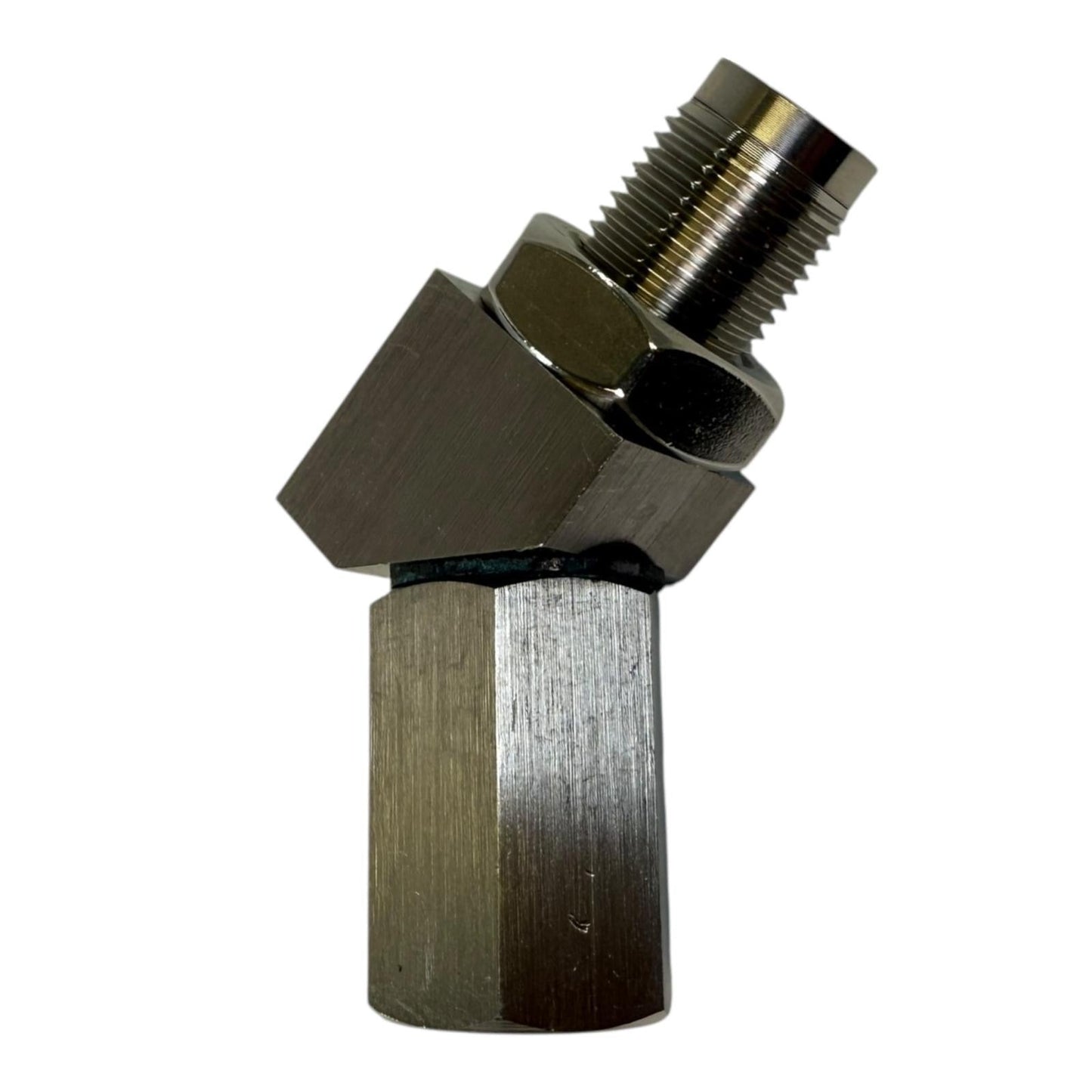 JackSpania Racing O2 Sensor Spacer for exhaust system, P0420 P0430 CEL fix, 45-degree exhaust parts for vehicle repair.