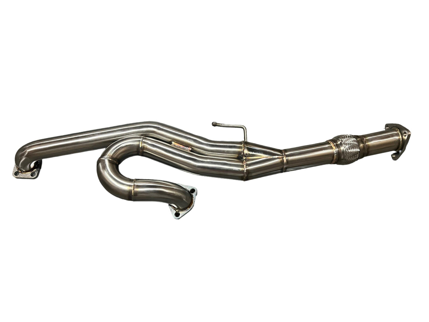 Stainless steel J Series J Pipe Header for Honda Acura V6 engines, compatible with TL and Accord models, by JackSpania Racing.