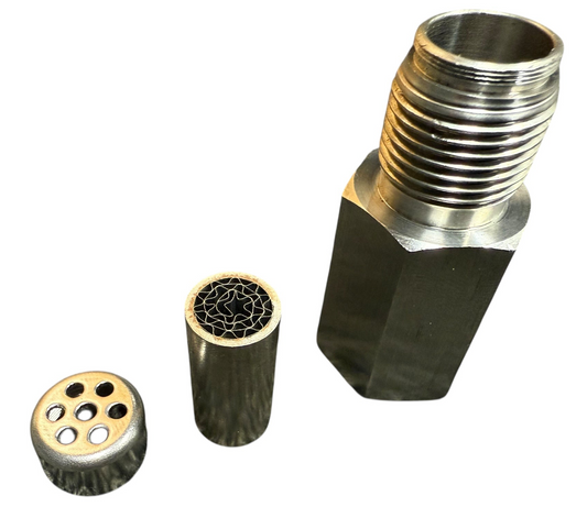 JackSpania Racing oxygen O2 sensor M18 x 1.5 extender spacer adapter for catalytic converter exhaust parts, shown in image.