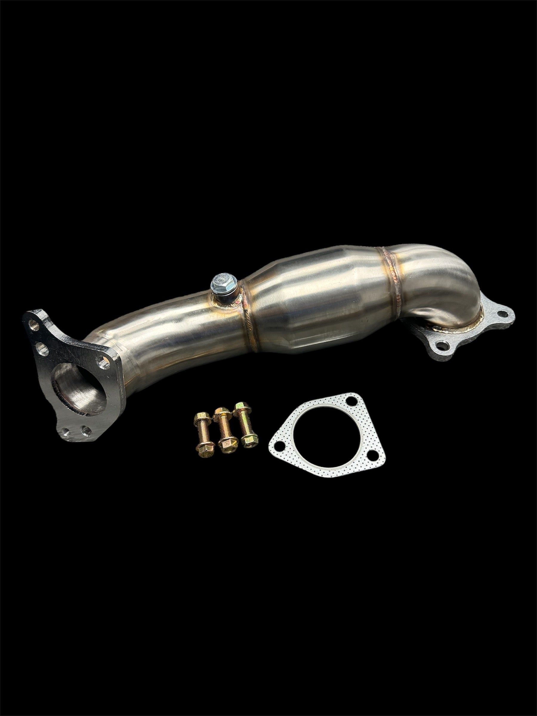 High Flow Civic X 1.5T Si catted downpipe for 2016-2021 Honda Civic, automotive exhaust part by JackSpania Racing.