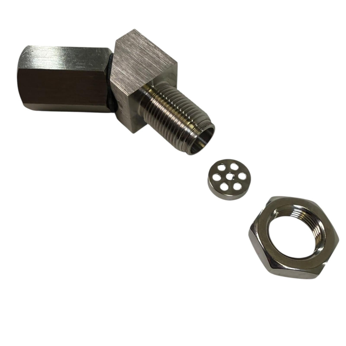 JackSpania Racing O2 Sensor Spacer for CEL fix, 45-degree exhaust part, compatible with P0420, P0042, P0430 codes.