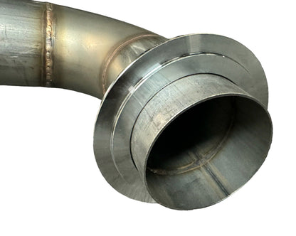 3.5-inch downpipe exhaust part from JackSpania Racing for GM GMC Sierra Chevrolet Silverado Duramax L5P 2017-2023