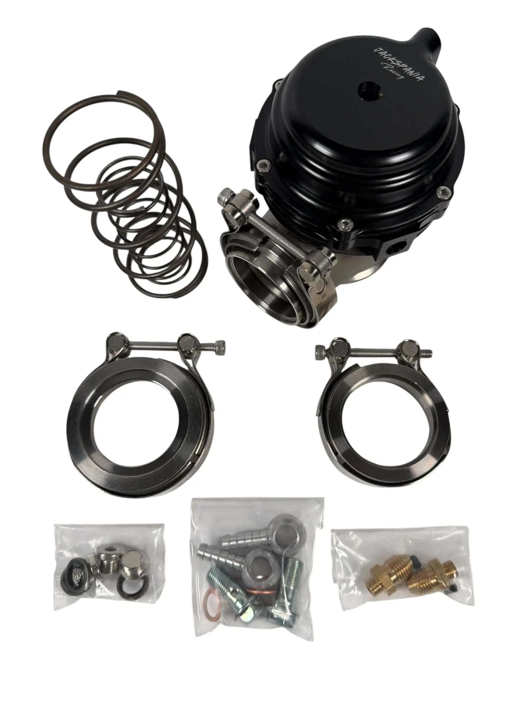 JSR 44mm external wastegate with V-band flange for turbochargers, engine parts by Jack Spania Racing.