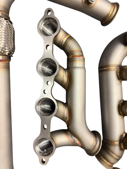 Heavy duty JackSpania Racing turbo kit with intercooler for 1999-2013 Chevy Silverado and GMC Sierra LS engine installation.