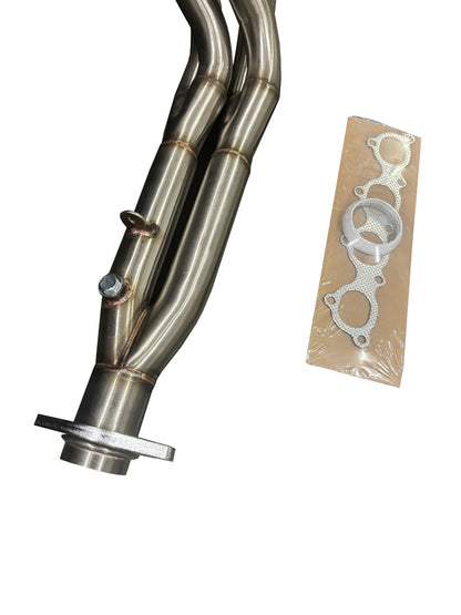 Honda B Series B16 B18 VTEC Tri-Y header by JackSpania Racing for Civic and Integra exhaust system, showing polished stainless steel design.