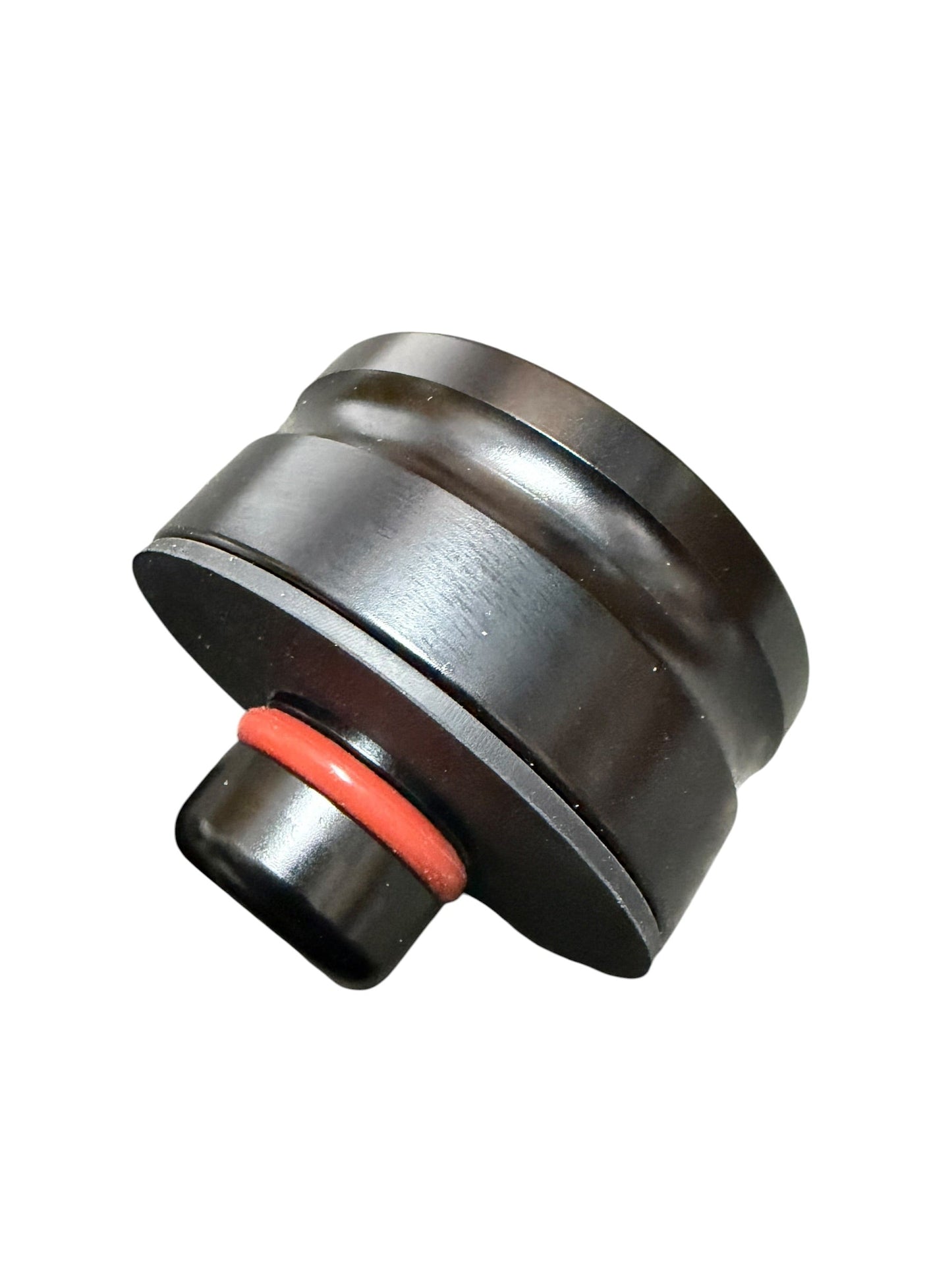 Exterior view of Jack Spania Racing billet 4x car jack lifting pads adapter tool for Tesla Model 3, S, X, Y low profile kit.