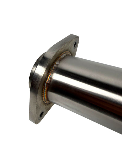 High Flow Mazdaspeed3 test pipe from JackSpania Racing, an aftermarket exhaust part for 2007-2014 MazdaSpeed3 vehicles.