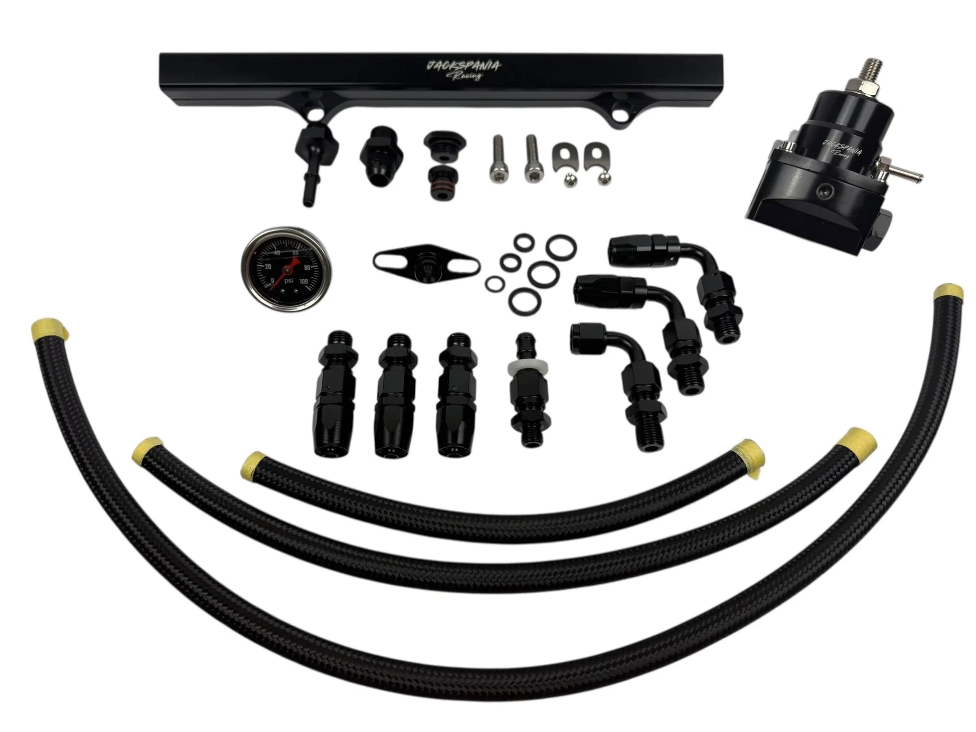 Jack Spania Racing K Series Budget Tucked K Swap Fuel Line System Kit for K20, K24 engines in Honda Civic and Integra models.