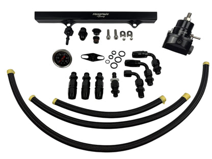 Jack Spania Racing K Series Budget Tucked K Swap Fuel Line System Kit for K20, K24 engines in Honda Civic and Integra models.