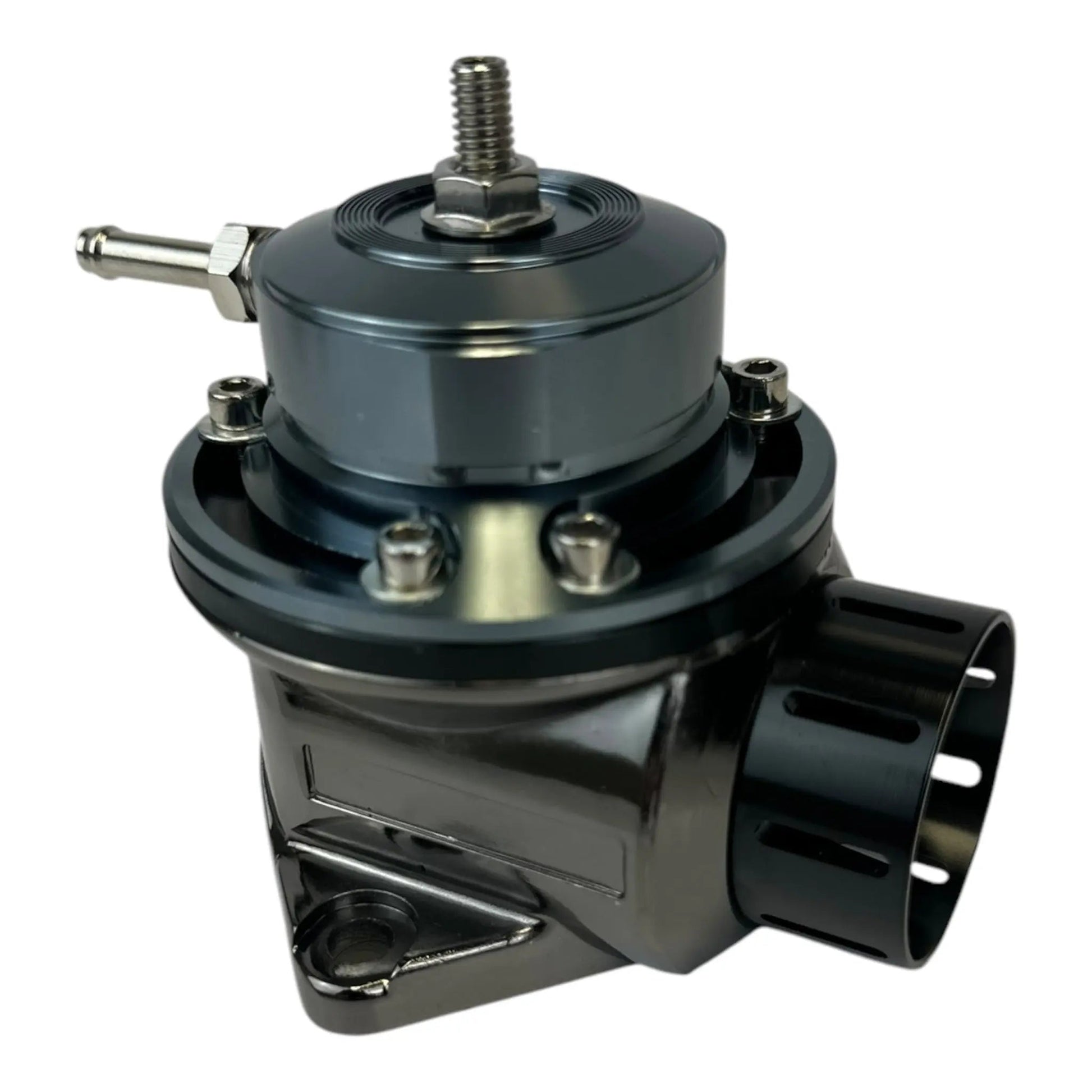 Jack Spania Racing Type FV Blow Off Valve (BOV) for Hyundai Veloster and Tucson 1.6T with adapter flange on engine part