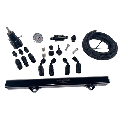 Jack Spania Racing K Series Tucked K Swap Fuel Line System Kit for K20 K24 engines on a Civic or Integra engine bay