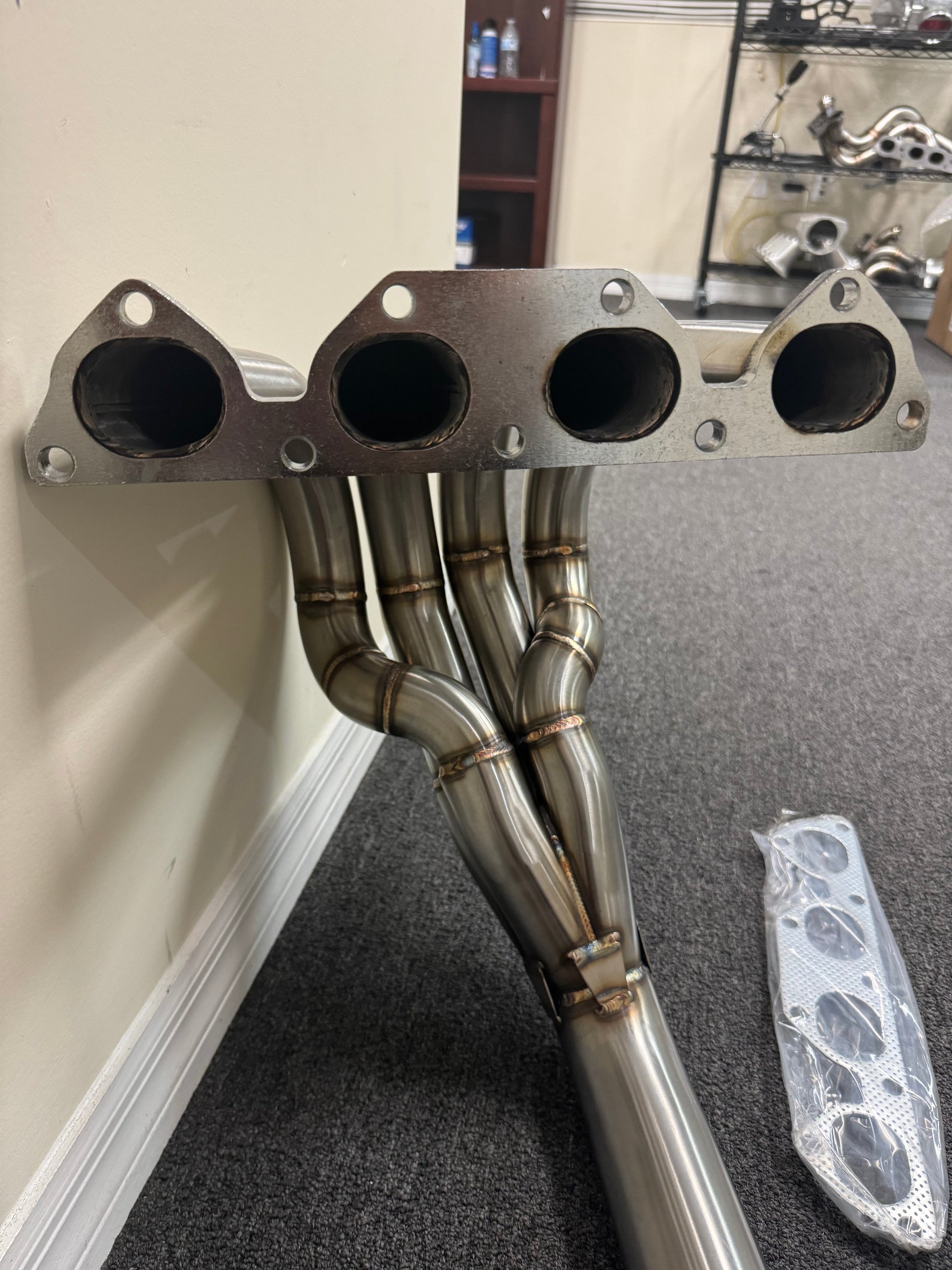 JackSpania Racing Randy Monroe RF V3 B Series swap big tube style exhaust header for B16, B18, B20, EG, EK, and DC2 engines.