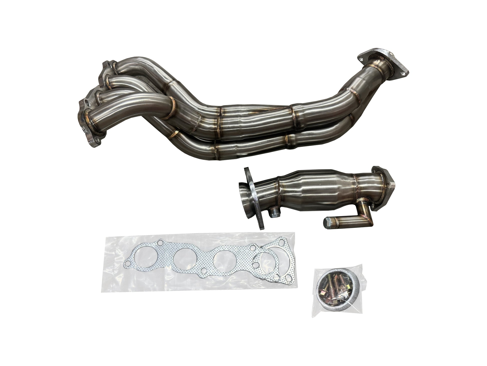 JackSpania Racing K Series header for Honda CR-V RD4 2002-2006, K24 exhaust header with catalytic converter, engine part.