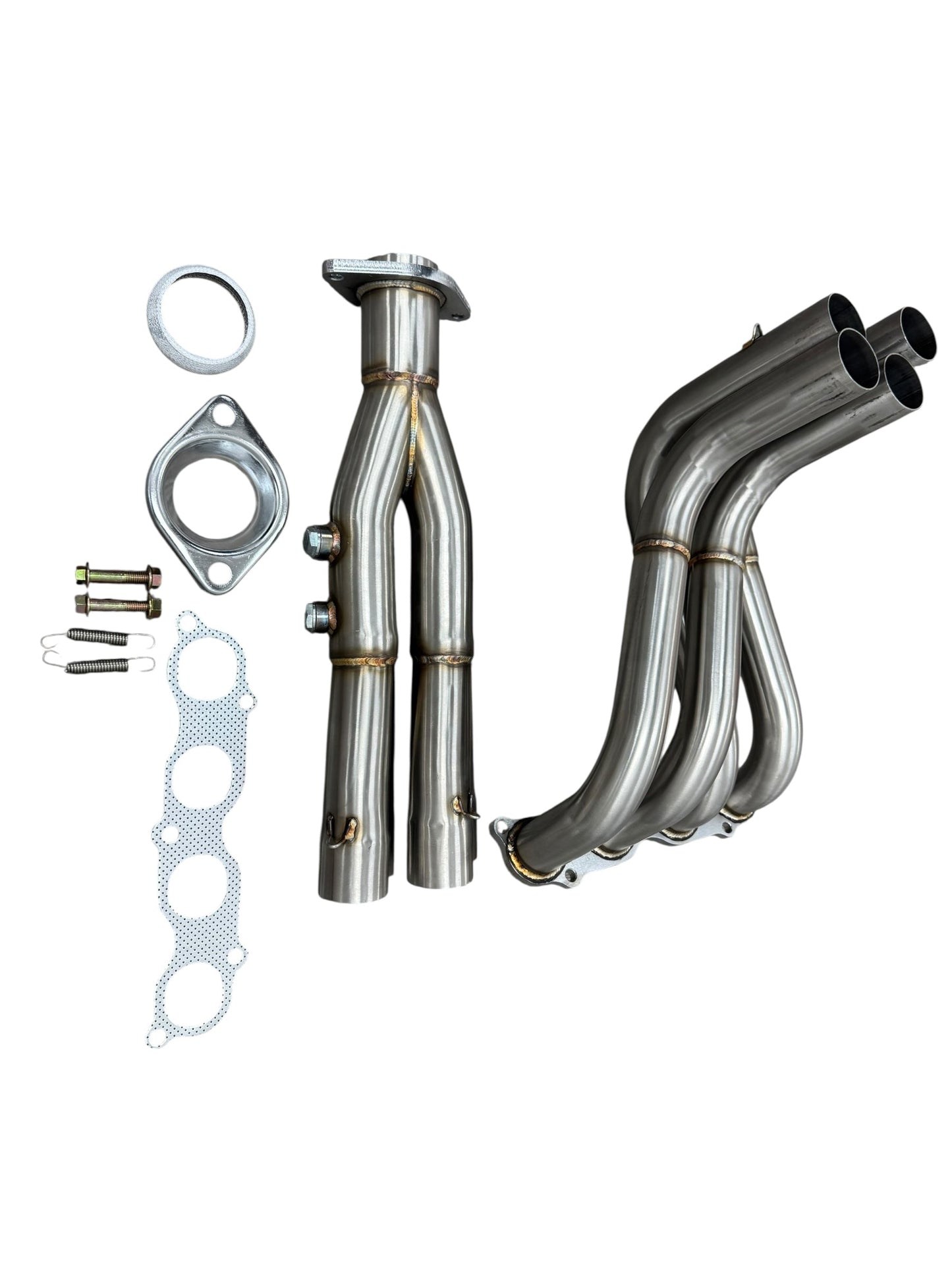 Jack Spania Racing K Swap K20 K24 exhaust header, 2-bolt 4-2-1 Tri-Y pipe for EK, EG, DC2 Civic models.
