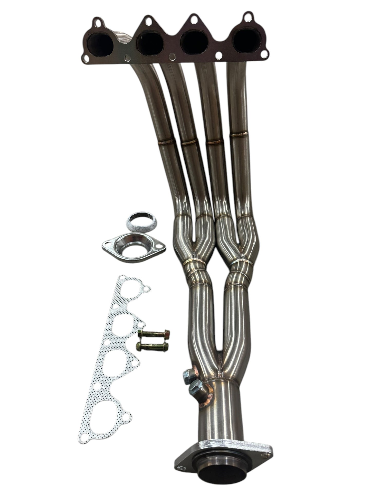 JackSpania Racing H2B header for H Series swap, featuring a 4-2-1 exhaust manifold for H22A H22A4 F20B engines.