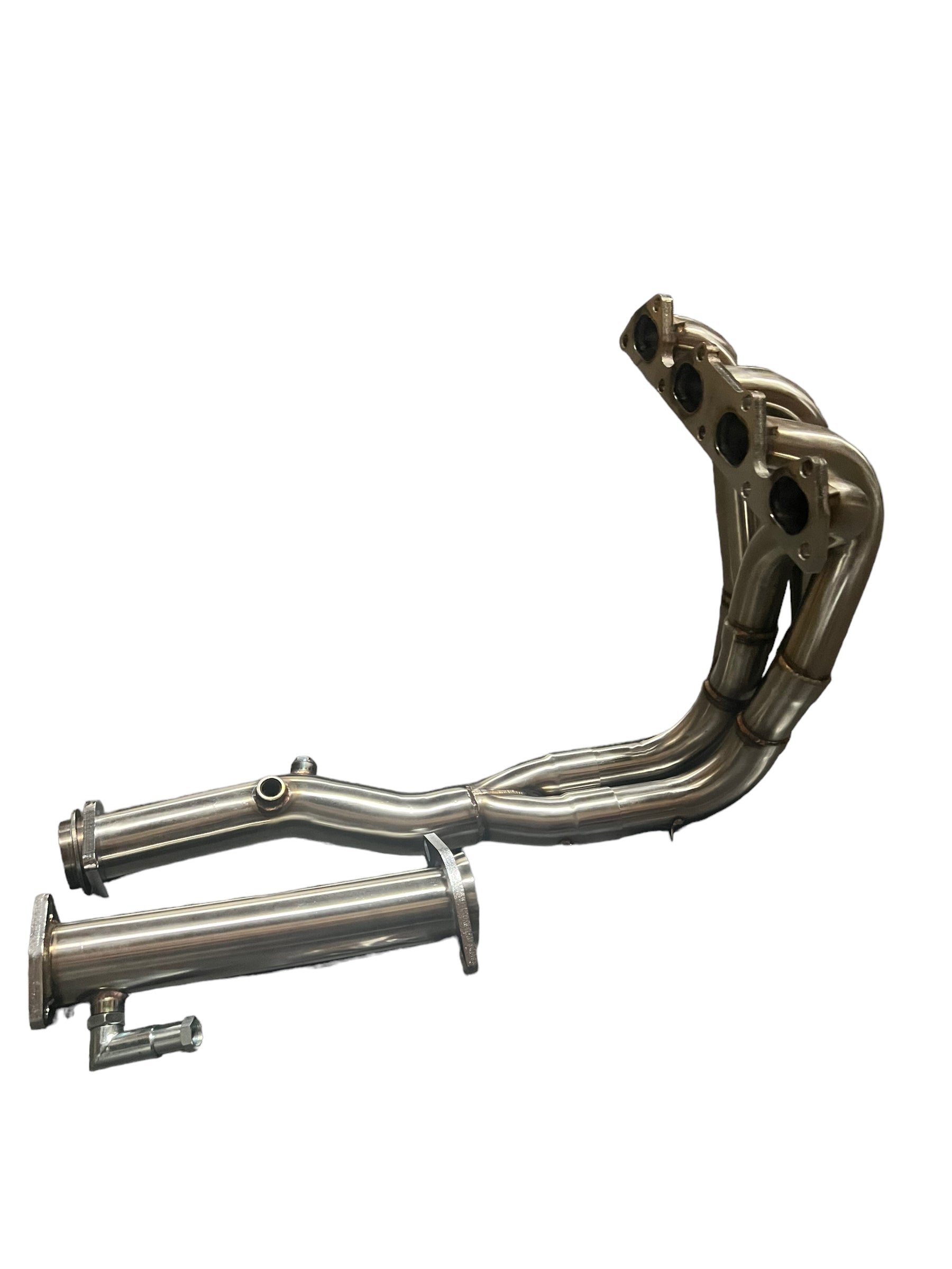 Stainless steel CRV RD1 TA header for B Series Honda engines, 2.5 to 3 inches, by JackSpania Racing, shown on a white background.