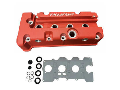 Cast aluminum vented valve cover baffle for Honda K20 K24 engines, designed by Jack Spania Racing for Acura and Honda engine parts.