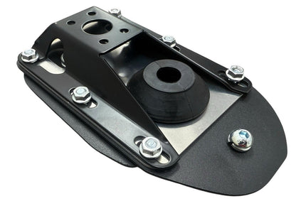 Direct fit gearbox shifter plate for BMW E30 E36 E46 E8X E9X models by Jack Spania Racing, bolt-on engine part for Coolerworx IRP.
